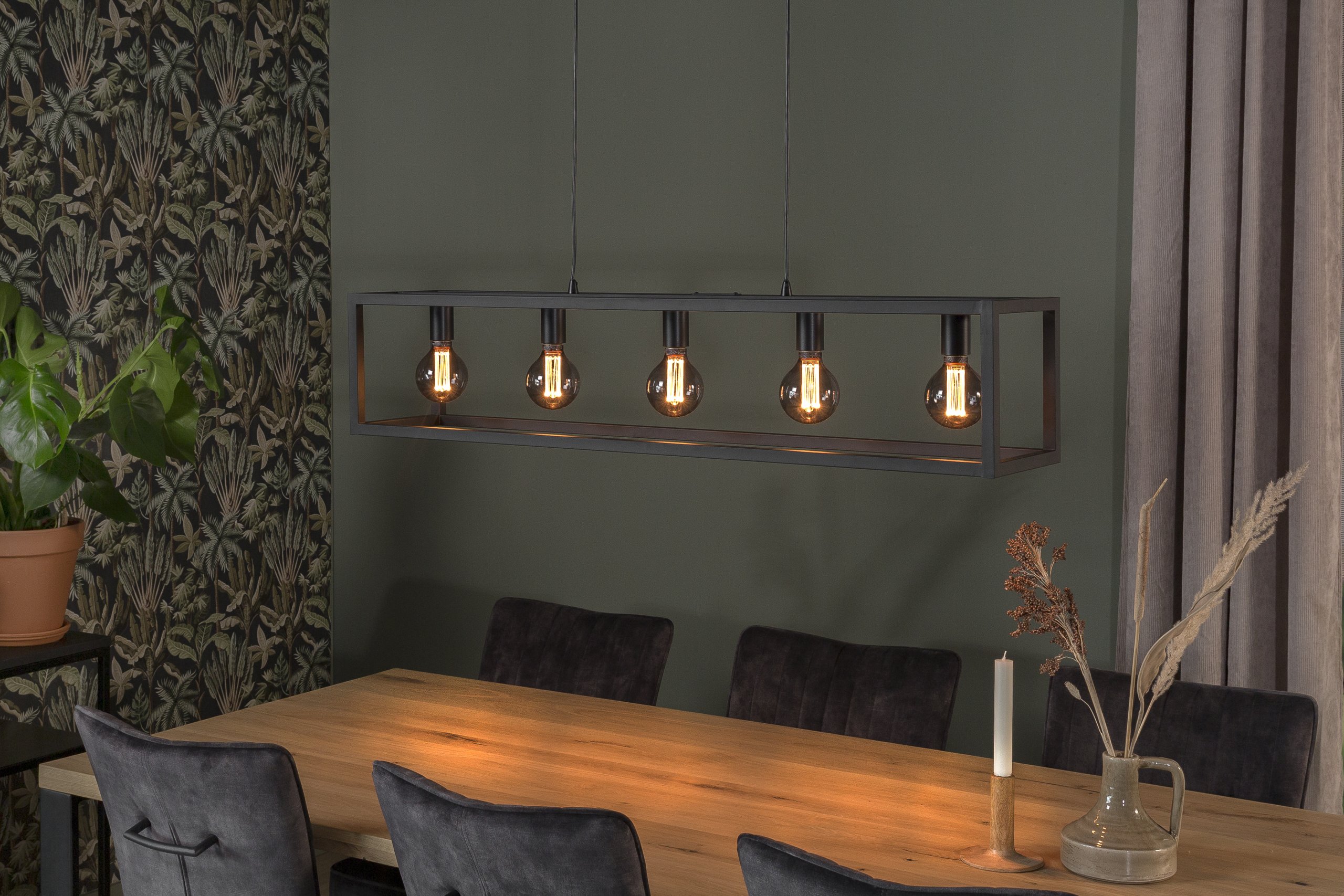 Haluta Hanglamp | 5-lichts | Zwart - Afbeelding 3