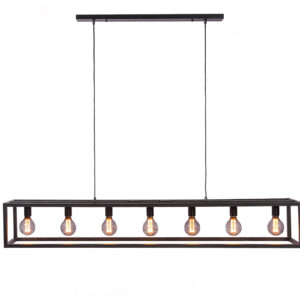 Haluta Hanglamp - 168 x 25 x 160 cm - 7-lichts - Zwart