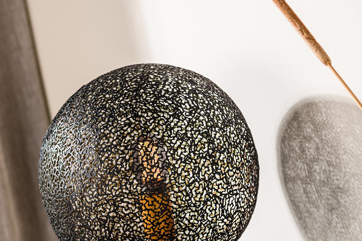 Haluta Industriële Tafellamp - Ø 30 cm - E27 - Zwart Staal - Afbeelding 3