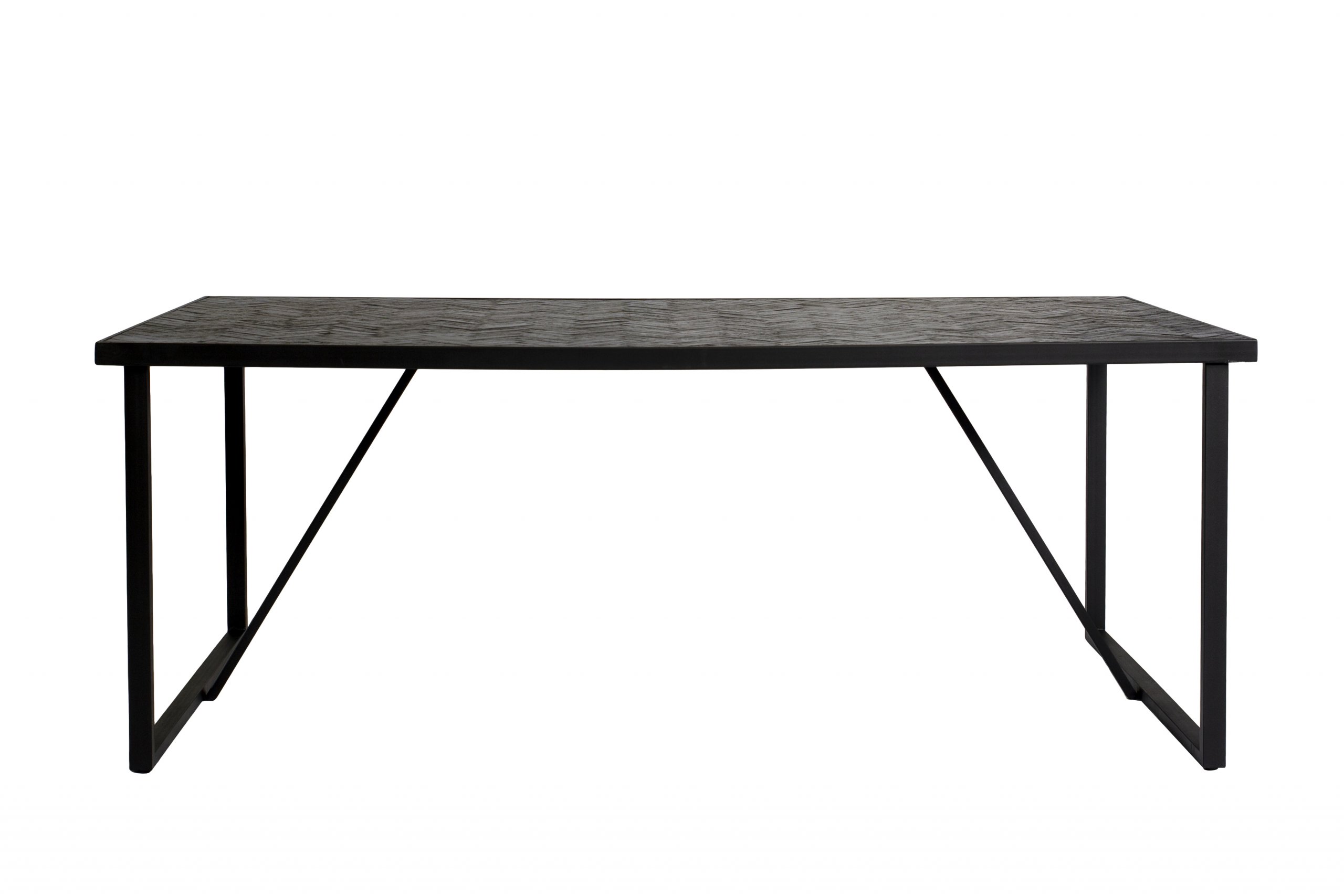 Haluta - Rechthoekige Teak Eetkamertafel Eloise - 160 x 90 x 76 cm - Zwart - Afbeelding 3