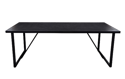 Haluta - Rechthoekige Teak Eetkamertafel Eloise - 160 x 90 x 76 cm - Zwart - Afbeelding 4