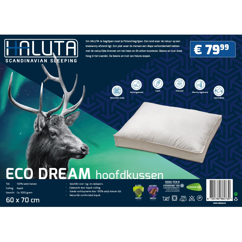 Haluta Eco Dream - Kapok Box - 60 x 70 x 10 cm - Afbeelding 2
