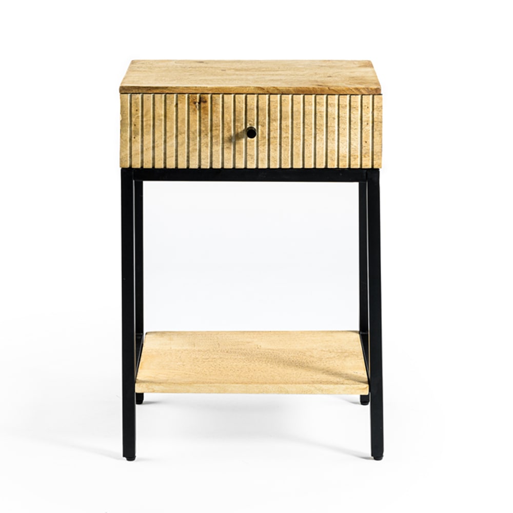 Haluta Acacia Nachtkastje Björn - 28 x 41 x 60 cm - Mango light - Afbeelding 2