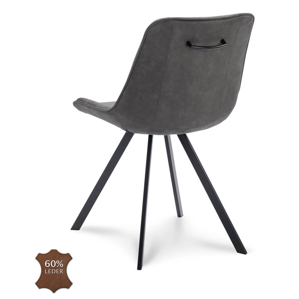 Haluta Eetkamerstoel Robin – Grafiet - Afbeelding 2