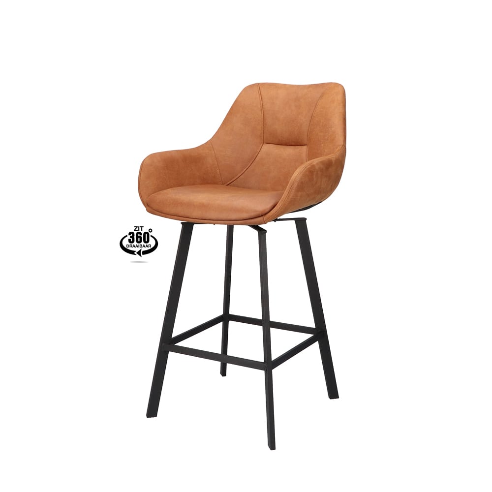 Haluta Barkruk kees - Draaibaar – Camel (zithoogte 65cm)