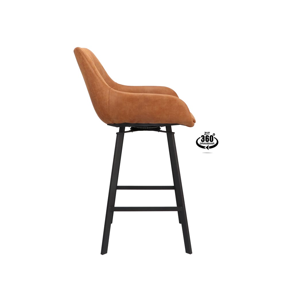 Haluta Barkruk kees - Draaibaar – Camel (zithoogte 65cm) - Afbeelding 5