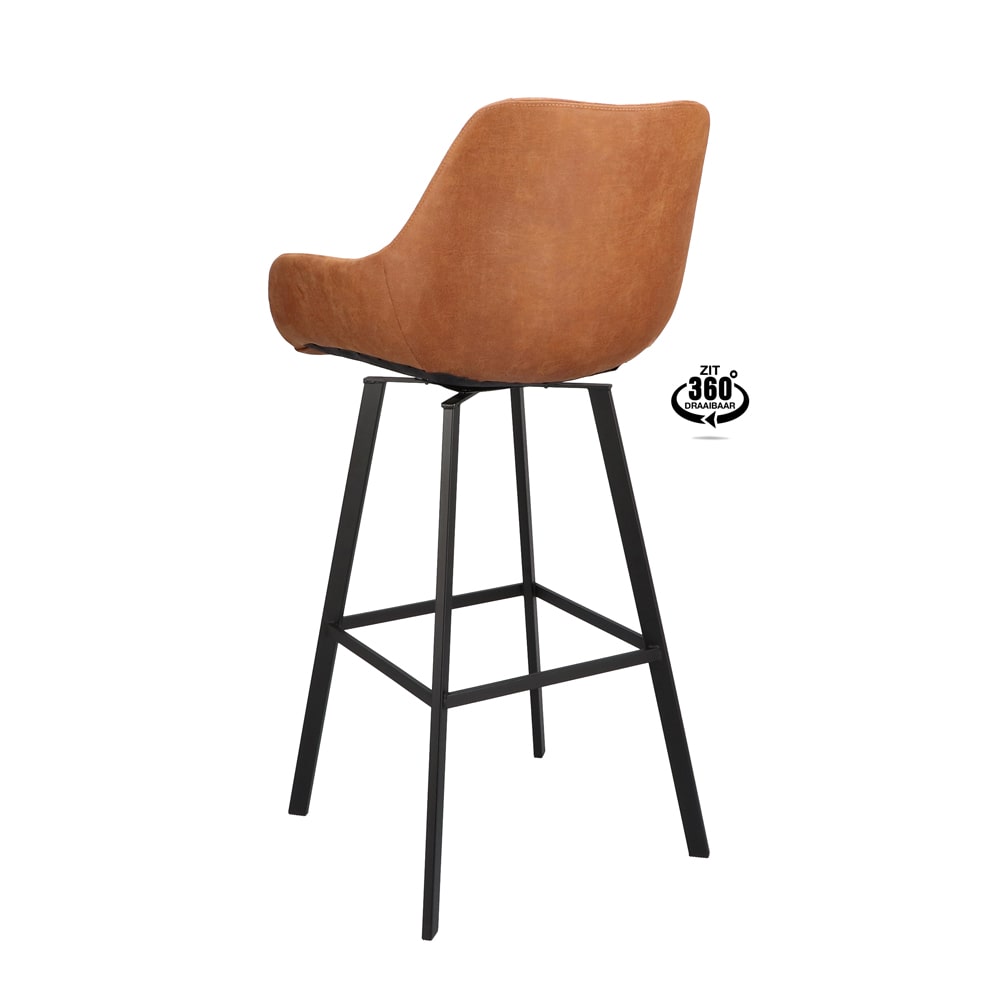 Haluta Barkruk Roos - Draaibaar – Camel (zithoogte 80cm) - Afbeelding 4