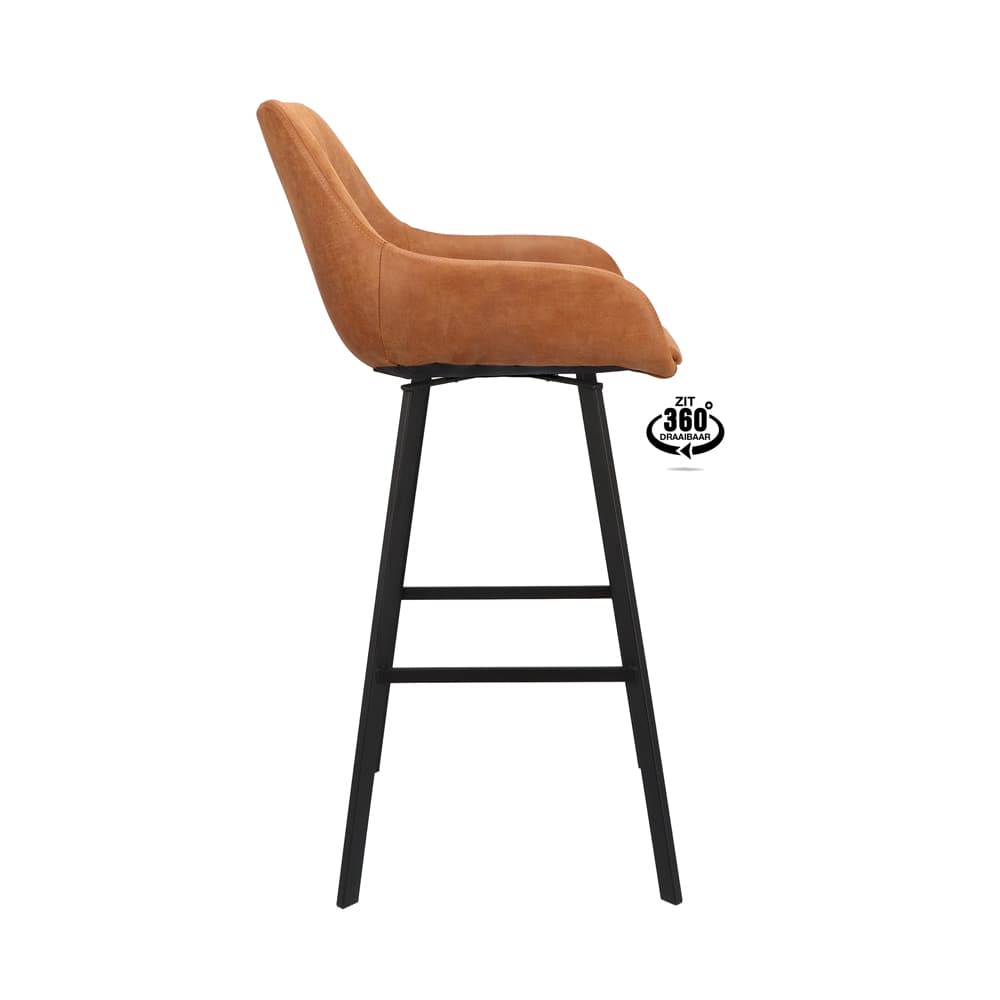 Haluta Barkruk Roos - Draaibaar – Camel (zithoogte 80cm) - Afbeelding 5