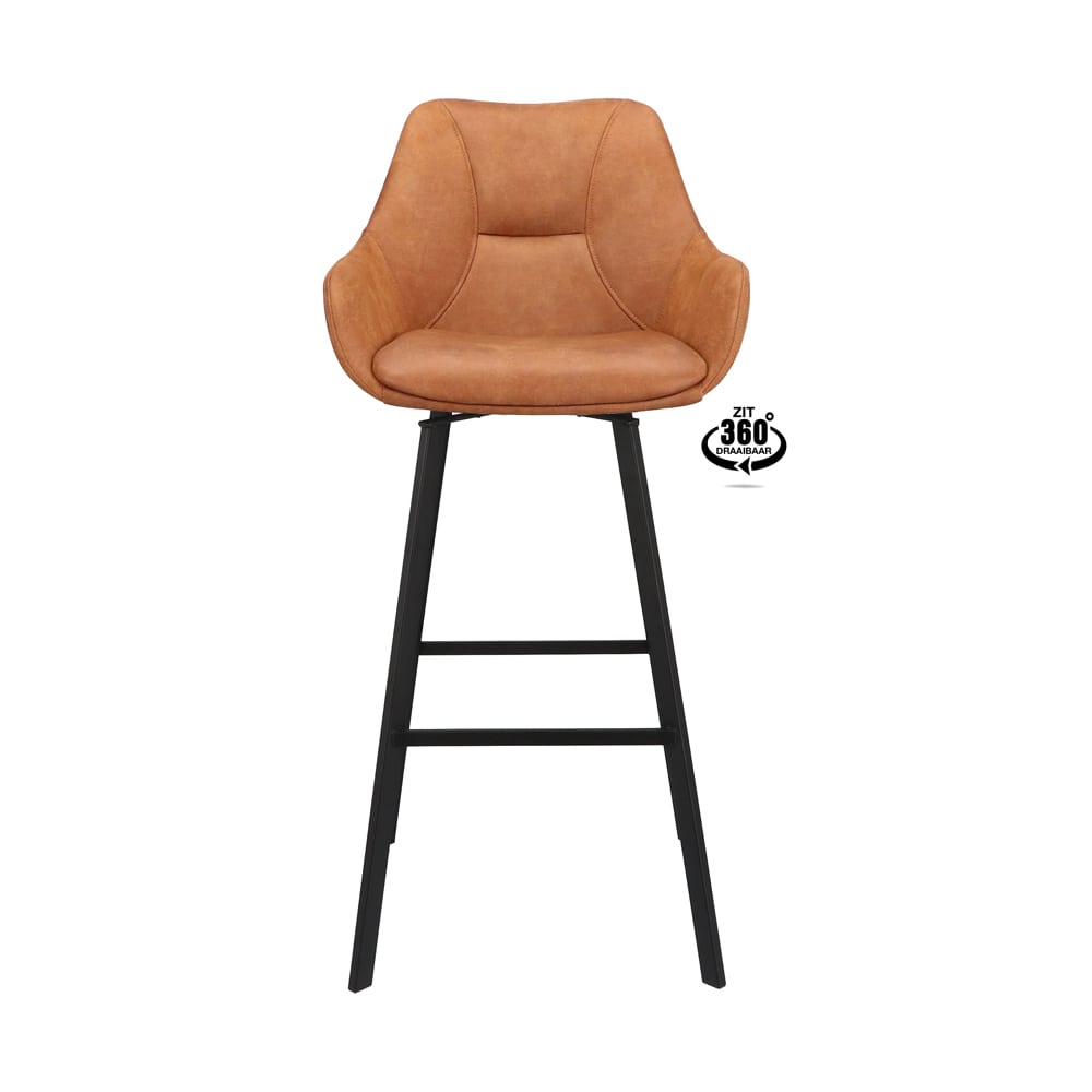 Haluta Barkruk Roos - Draaibaar – Camel (zithoogte 80cm) - Afbeelding 2