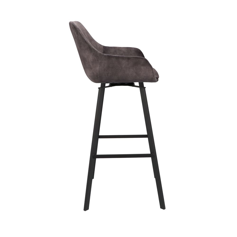 Haluta Barkruk Sophie – Antraciet (zithoogte 80cm) - Afbeelding 2