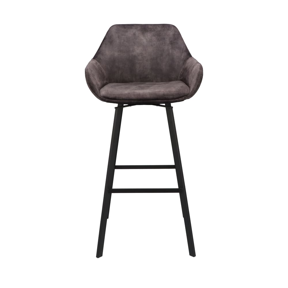 Haluta Barkruk Sophie – Antraciet (zithoogte 80cm) - Afbeelding 3