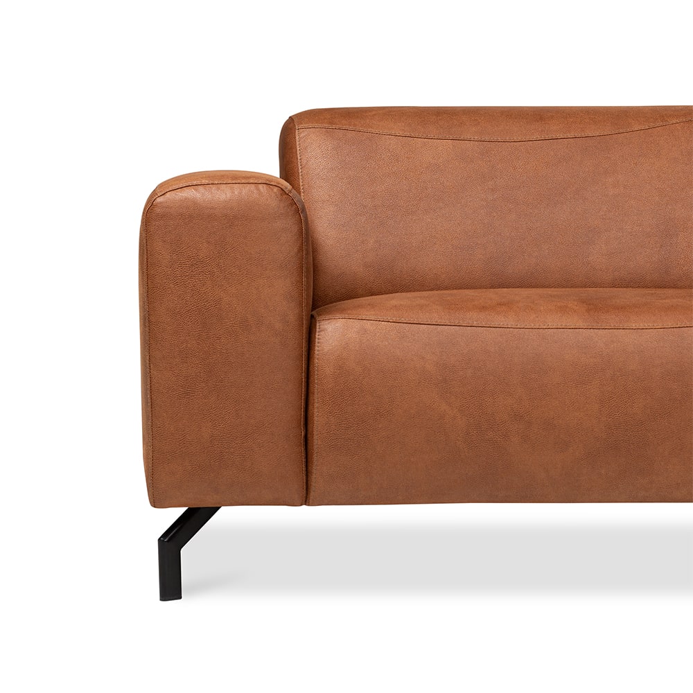 Haluta Hoekbank Utrecht - 275 x 210 x 77 cm - Cognac - Rechts - Afbeelding 3