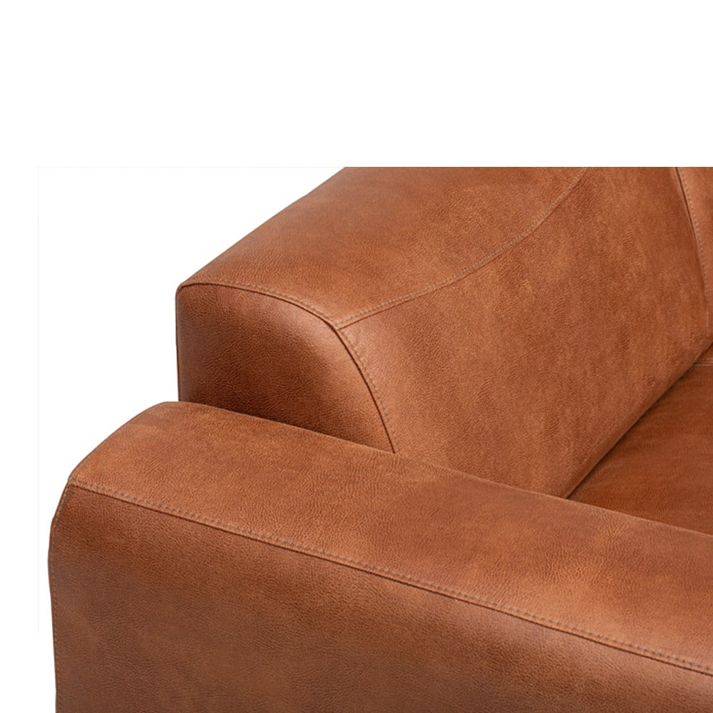 Haluta Hoekbank Utrecht - 275 x 210 x 77 cm - Cognac - Rechts - Afbeelding 4