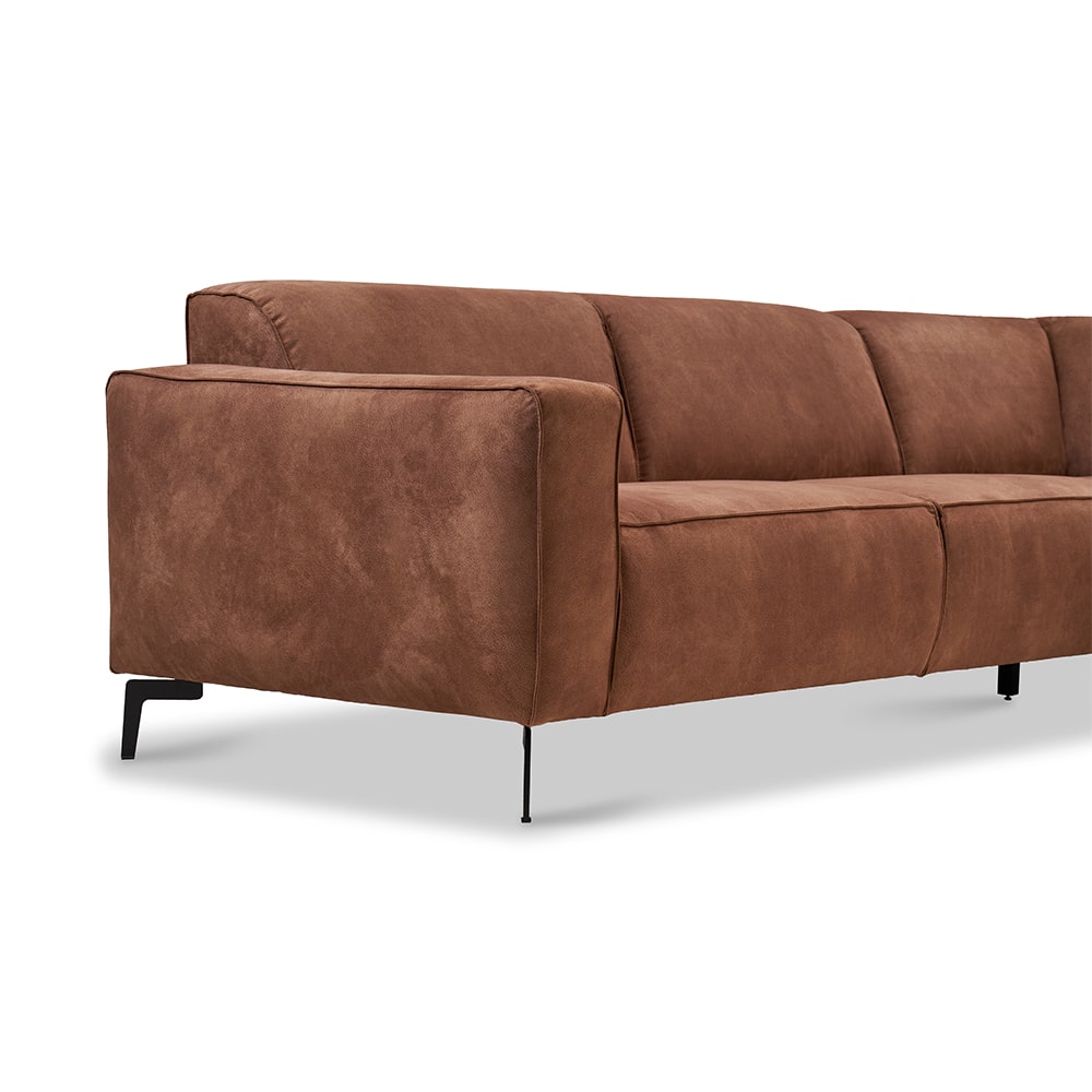 Haluta Hoekbank Alkmaar - 270 x 209 x 77 cm - Cognac - Rechts - Afbeelding 2