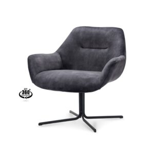 Haluta Relax Fauteuil Astrit - Draaibaar - Antraciet
