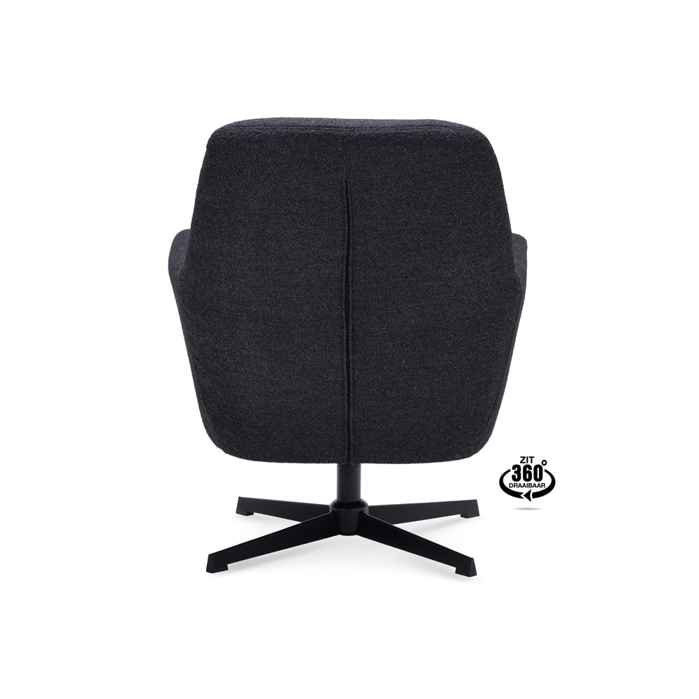 Haluta Relax Fauteuil Saar - Draaibaar - Onyx - Afbeelding 4