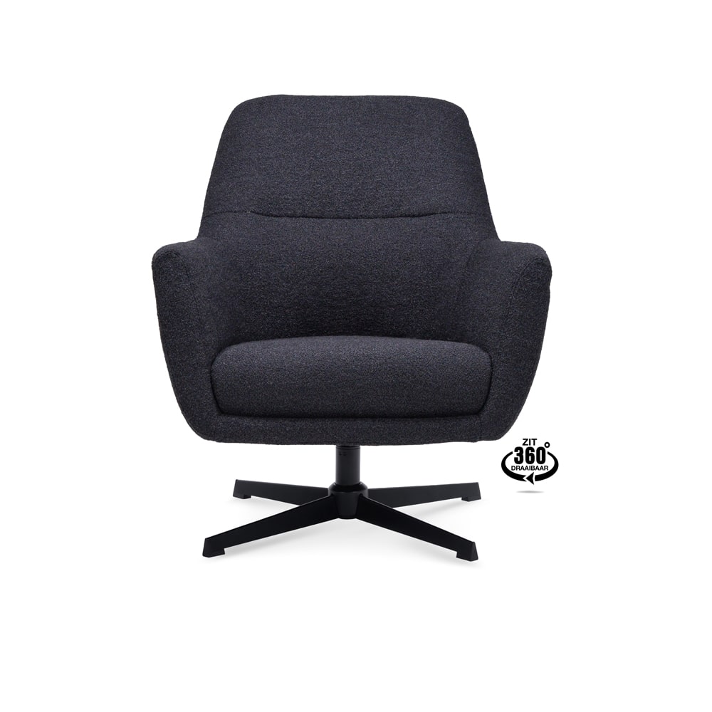 Haluta Relax Fauteuil Saar - Draaibaar - Onyx - Afbeelding 2
