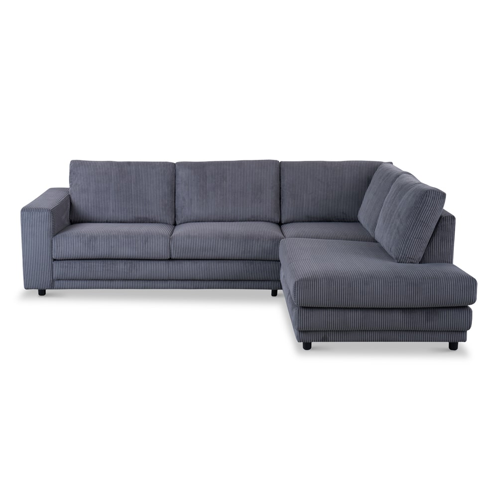 Haluta Rib Hoekbank Nijmegen - 261 x 204 x 86 cm - Antraciet - Rechts