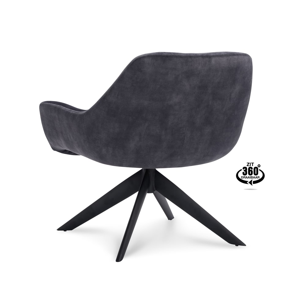 Haluta Relax Fauteuil Juna - Draaibaar - Antraciet - Afbeelding 4