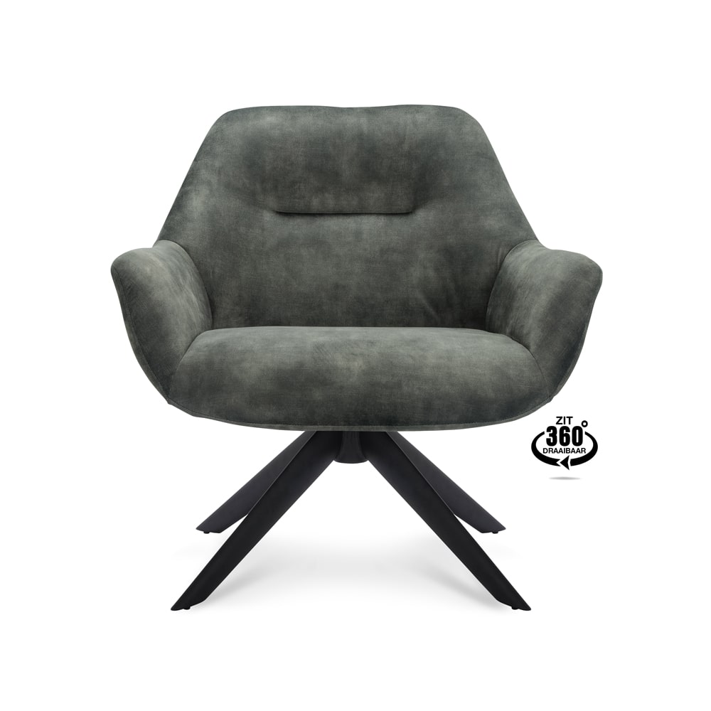 Haluta Relax Fauteuil Juna - Draaibaar - Hunter - Afbeelding 4