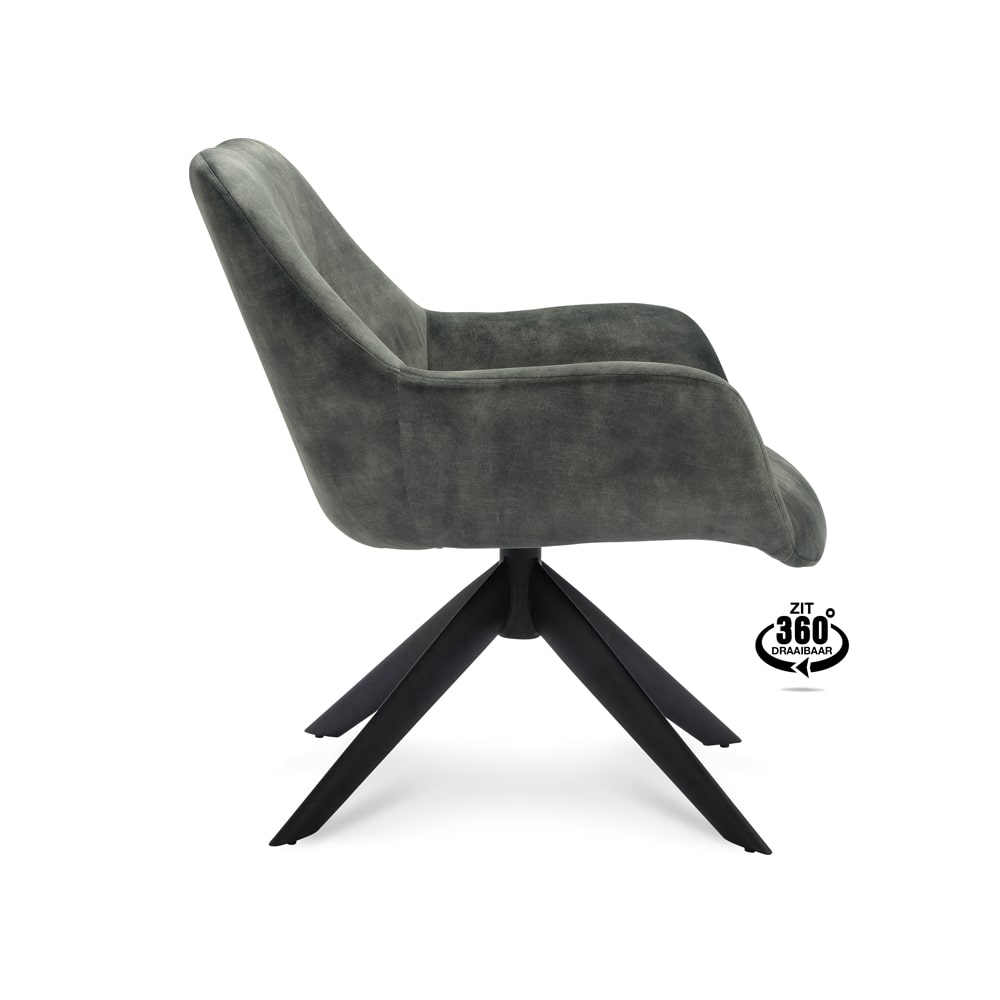 Haluta Relax Fauteuil Juna - Draaibaar - Hunter - Afbeelding 3