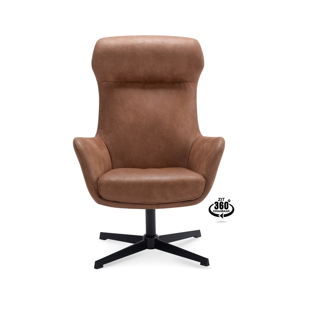 Haluta Relax Fauteuil Guus - Draaibaar - Camel - Afbeelding 2