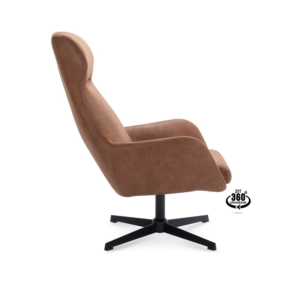 Haluta Relax Fauteuil Guus - Draaibaar - Camel - Afbeelding 4