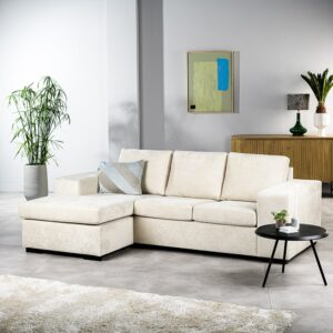 Haluta - Hoekbank Cindy - 238 x 153 x 84 cm - Beige - Links